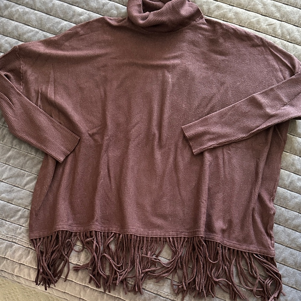 Brown fringe tunic